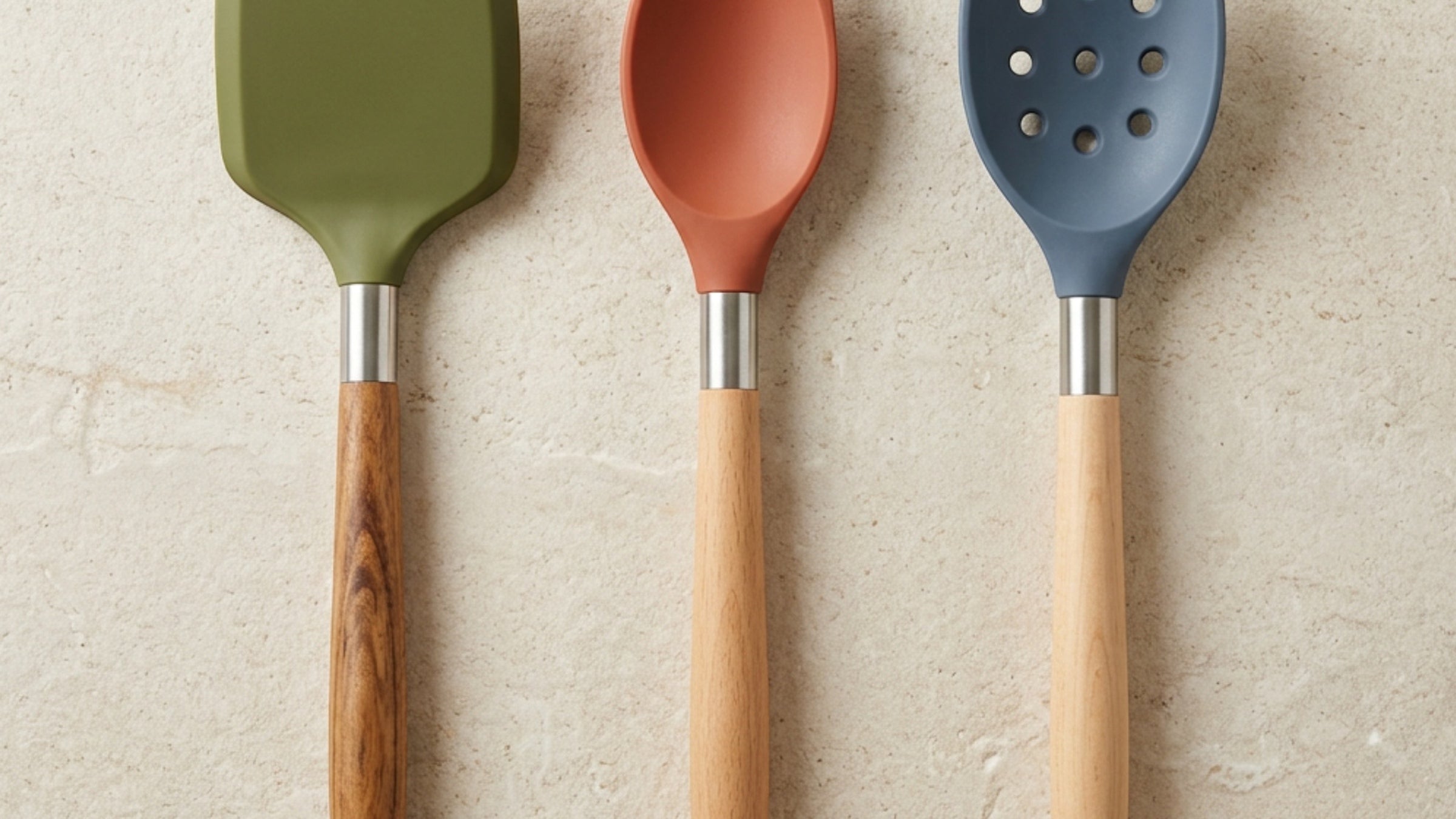 Vyyro Wood-Handle Silicone Spatulas and Spoons